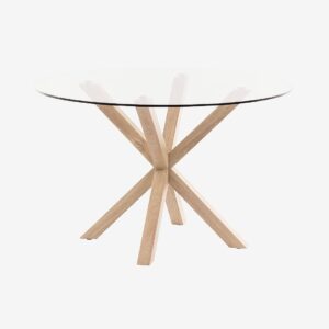 Kave Home – Bord Full Argo Ø 119 cm – Transparent – Matbord – Från Homeroom