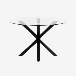 Kave Home – Bord Full Argo m glas Ø 119 cm – Transparent – Matbord – Från Homeroom