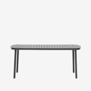 Kave Home – Bord Joncols, 90×180 cm – Grå – Matbord utomhus – Från Homeroom