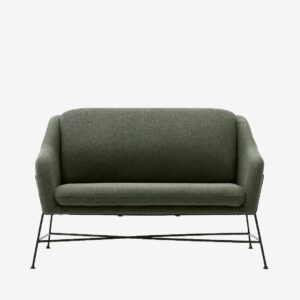 Kave Home – Brida 2-sitssoffa i mörkgrått, 128 cm – Grön – 2-sits soffor – Från Homeroom