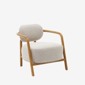 Kave Home – Fåtölj Melqui – Vit – Fåtöljer – Från Homeroom