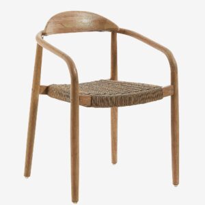 Kave Home – GLYNIS Karmstol, 4-pack – Brun – Matstolar – Från Homeroom