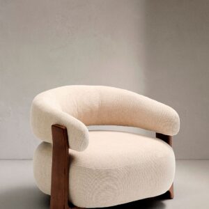 Kave Home – Granite fåtölj i chenille – Beige – Fåtöljer – Från Homeroom