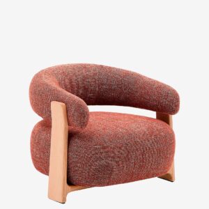 Kave Home – Granite fåtölj i chenille – Brun – Fåtöljer – Från Homeroom