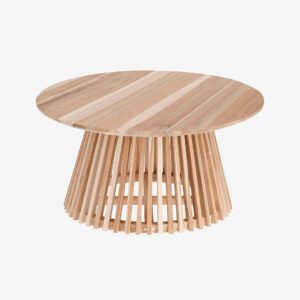 Kave Home – JEANETTE soffbord ø 80 cm – Brun – Soffbord – Från Homeroom