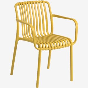 Kave Home – Karmstol Isabellini, 4-pack – Gul – Matstolar – Från Homeroom