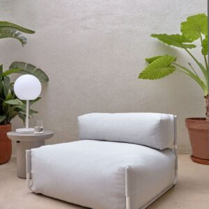 Kave Home – Loungestol Square – Grå – Utefåtöljer – Från Homeroom