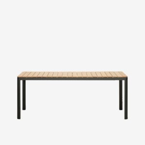 Kave Home – Matbord Bona, 100 x 200 cm – Svart – Matbord utomhus – Från Homeroom