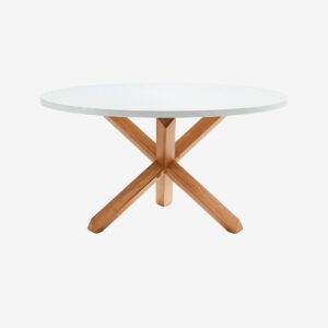 Kave Home – Matbord, Nori Dia 135 cm – Vit – Matbord – Från Homeroom