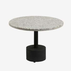 Kave Home – Sidobord Delano Ø 55 cm – Grå – Småbord – Från Homeroom