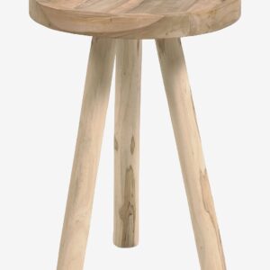 Kave Home – Sidobord Glenda, Ø 35 cm – Brun – Småbord – Från Homeroom