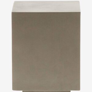 Kave Home – Sidobord Rustella, 35 x 35 cm – Grå – Sidebord – Från Homeroom