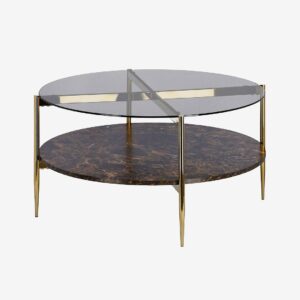 Kave Home – Soffbord Kamilah, Ø 84 cm – Grå – Soffbord – Från Homeroom