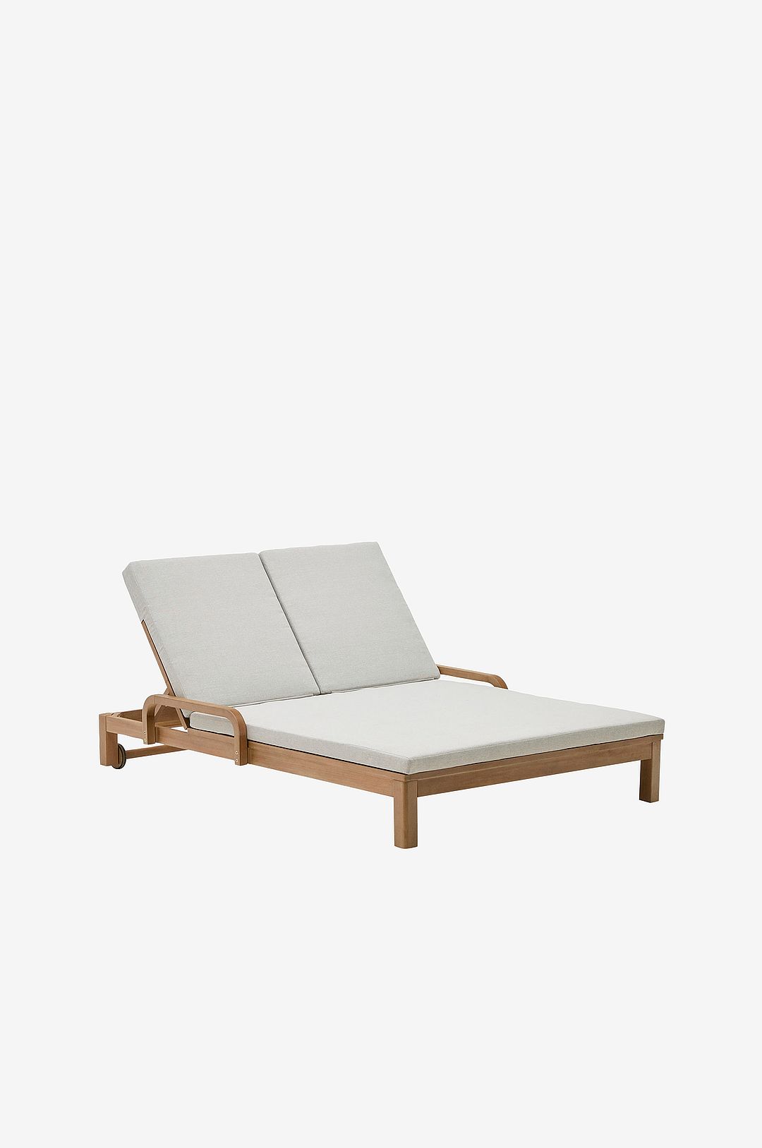 Kave Home – Sonsaura dubbel solstol tillverkad av 100% Fsc massivt eukalyptusträ – Beige – Solstolar & solsängar – Från Homeroom