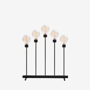 Konstsmide – Elljusstake 5 ljus met. 54cm – Svart – Adventsljusstakar – Från Homeroom