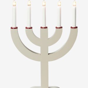 Konstsmide – Elljusstake 5 ljus trä 41,7cm – Beige – Adventsljusstakar – Från Homeroom