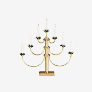 Konstsmide – Elljusstake 7 lj metal 54cm – Mässing – Adventsljusstakar – Från Homeroom
