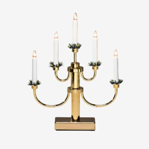 Konstsmide – Elljusstake höjd 41 cm – Mässing – Adventsljusstakar – Från Homeroom