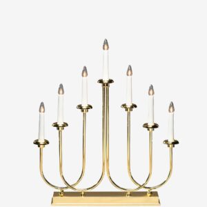 Konstsmide – Elljusstake höjd 53cm – Mässing – Adventsljusstakar – Från Homeroom