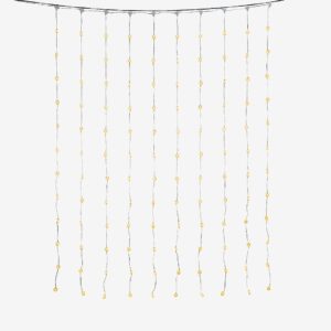 Konstsmide – LED-ljusridå Usb 180cm – Transparent – Ljusslingor – Från Homeroom