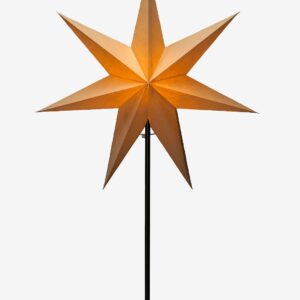 Konstsmide – Pappersstjärna metallfot höjd 80 cm – Beige – Adventsljusstakar – Från Homeroom