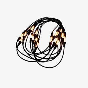 Konstsmide – Startset, 20 avlånga gula LED 627cm – Svart – Ljusslingor – Från Homeroom