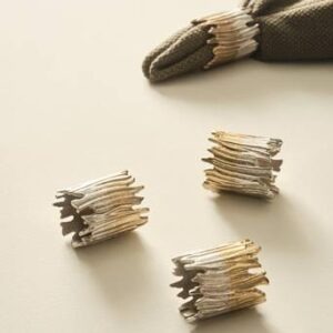 LAKAI servettring 4-pack Mässing/silver