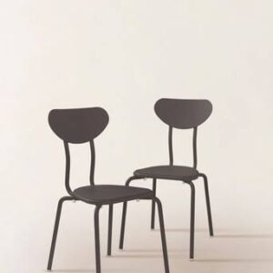 LANNION utestol 2-pack Svart