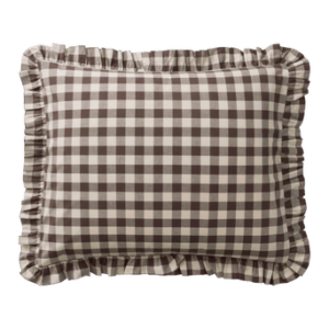 LAUREN FRILL örngott med volang ekologisk 60×50 cm Brun/beige