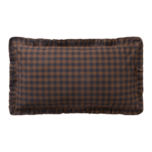 LAUREN FRILL örngott med volang ekologisk 90×50 cm Brun/svart