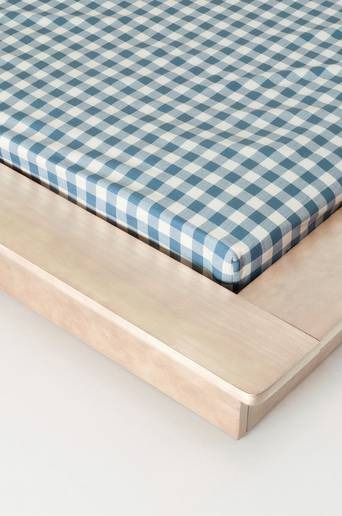 LAUREN dra-på-lakan ekologisk Blå/vit