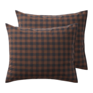 LAUREN örngott 2-pack 60×50 cm ekologisk Brun/svart