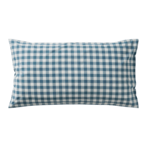 LAUREN örngott 90×50 cm ekologisk Blå/vit