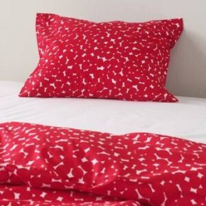 LAY örngott 60×50 cm Röd/vit