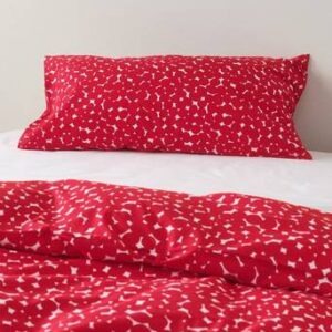 LAY örngott 90×50 cm Röd/vit