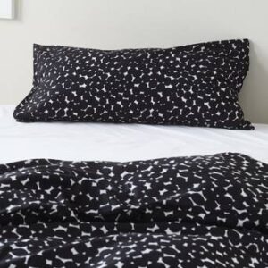 LAY örngott 90×50 cm Svart/vit