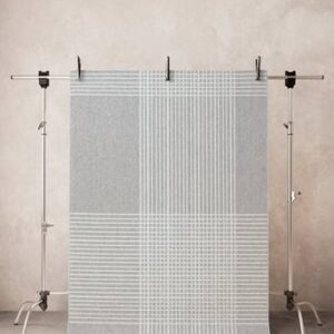 LAYLA utomhusmatta Ljusgrå/naturvit