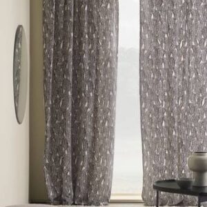 LEAVES multifunktionsgardin 2-pack Naturvit/svart