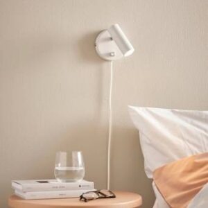 LEE vägglampa – enkel Vit