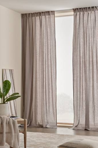 LEIA multifunktionsgardin 2-pack – ekologisk Grå