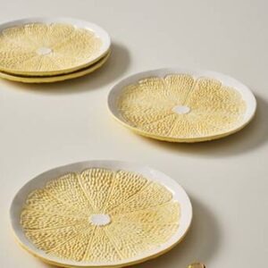 LEMON tallrik 4-pack ø 27 cm Gul/vit