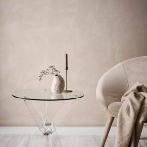 LENOEL sidobord ø 56 cm Plexiglas