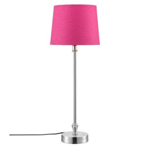 LIAM Bordslampa Krom/Fuchsia