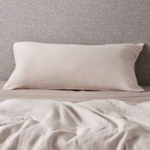 LILIA örngott 90×50 cm – ekologisk Linnebeige