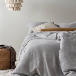 LILIA påslakan – ekologisk Grå