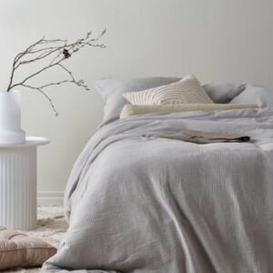 LILIA påslakanset dubbelsäng – ekologisk Grå