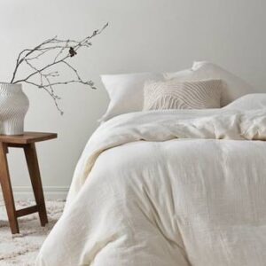 LILIA påslakanset dubbelsäng – ekologisk Naturvit