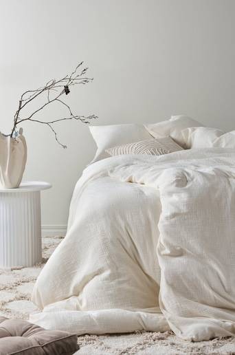 LILIA påslakanset enkelsäng – ekologisk Naturvit