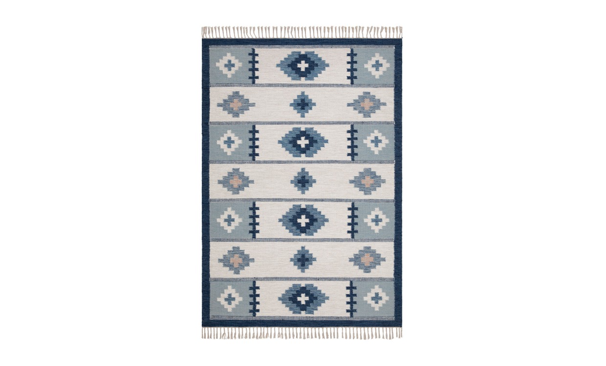 LINNEA Ullmatta 160×230 Blå