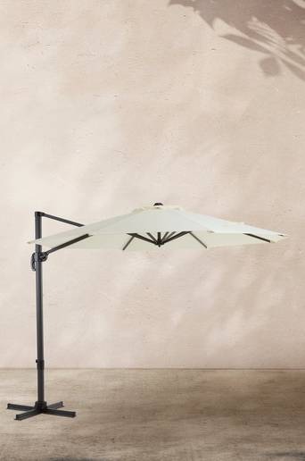 LIPSI solparasoll ø 298 cm Vit/svart